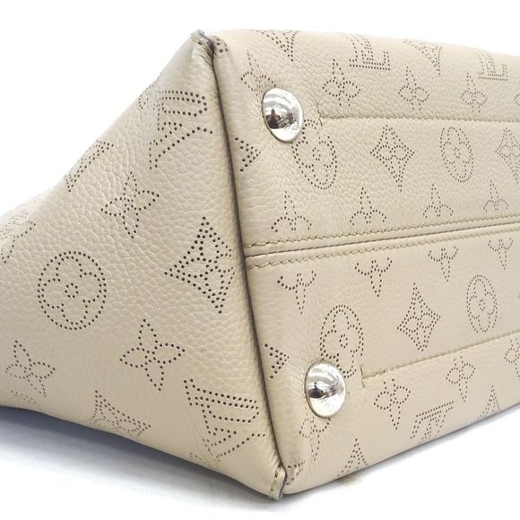 Louis Vuitton Handbag Leather Mahina Hina PM Magnolia Beige - Picture 10 of 16